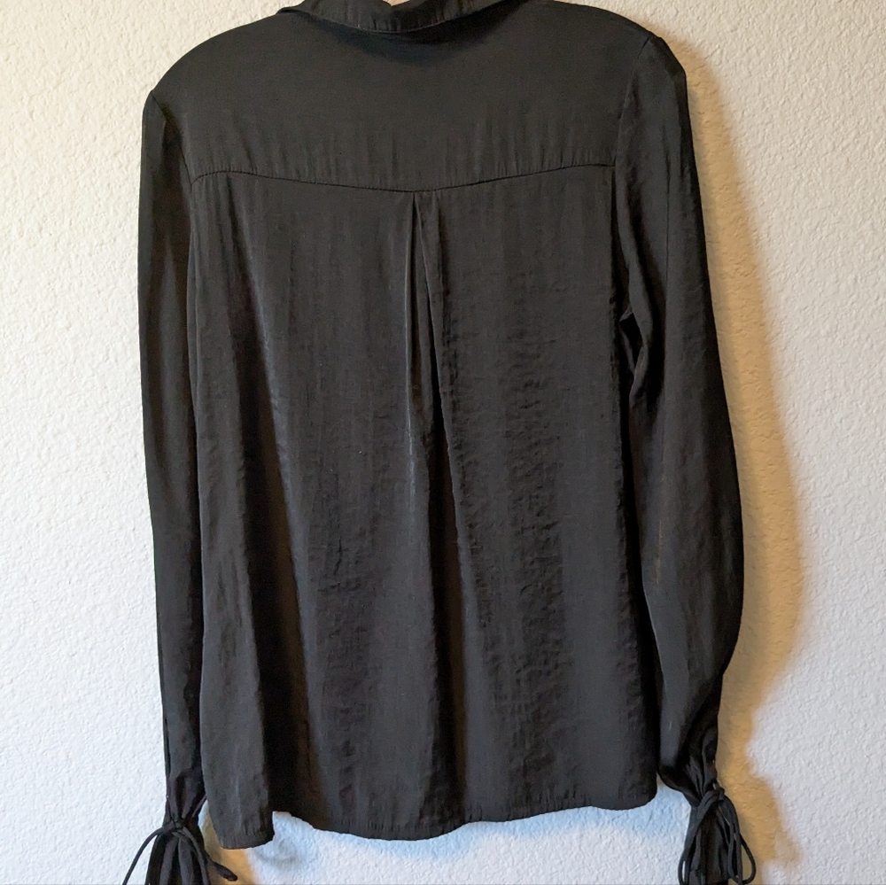 Princess Polly Women's Blouse Top Flared Sleeves Button Down Ruffle Ties 4 S - Picture 3 of 9